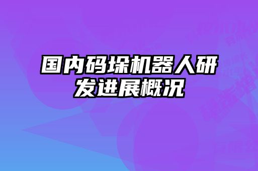 國內碼垛機器人研發(fā)進展概況