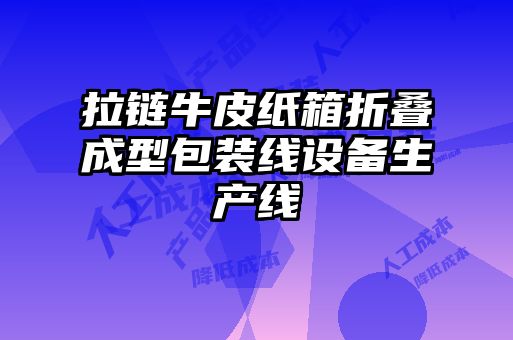 拉鏈牛皮紙箱折疊成型包裝線設備生產(chǎn)線