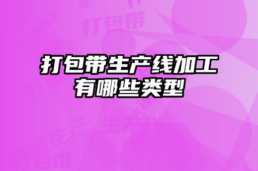 打包帶生產(chǎn)線加工有哪些類(lèi)型